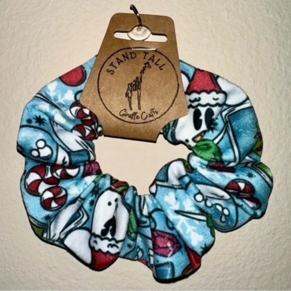 $7ea or 3/$15 Minnie Mickey snowman hair scrunchie new